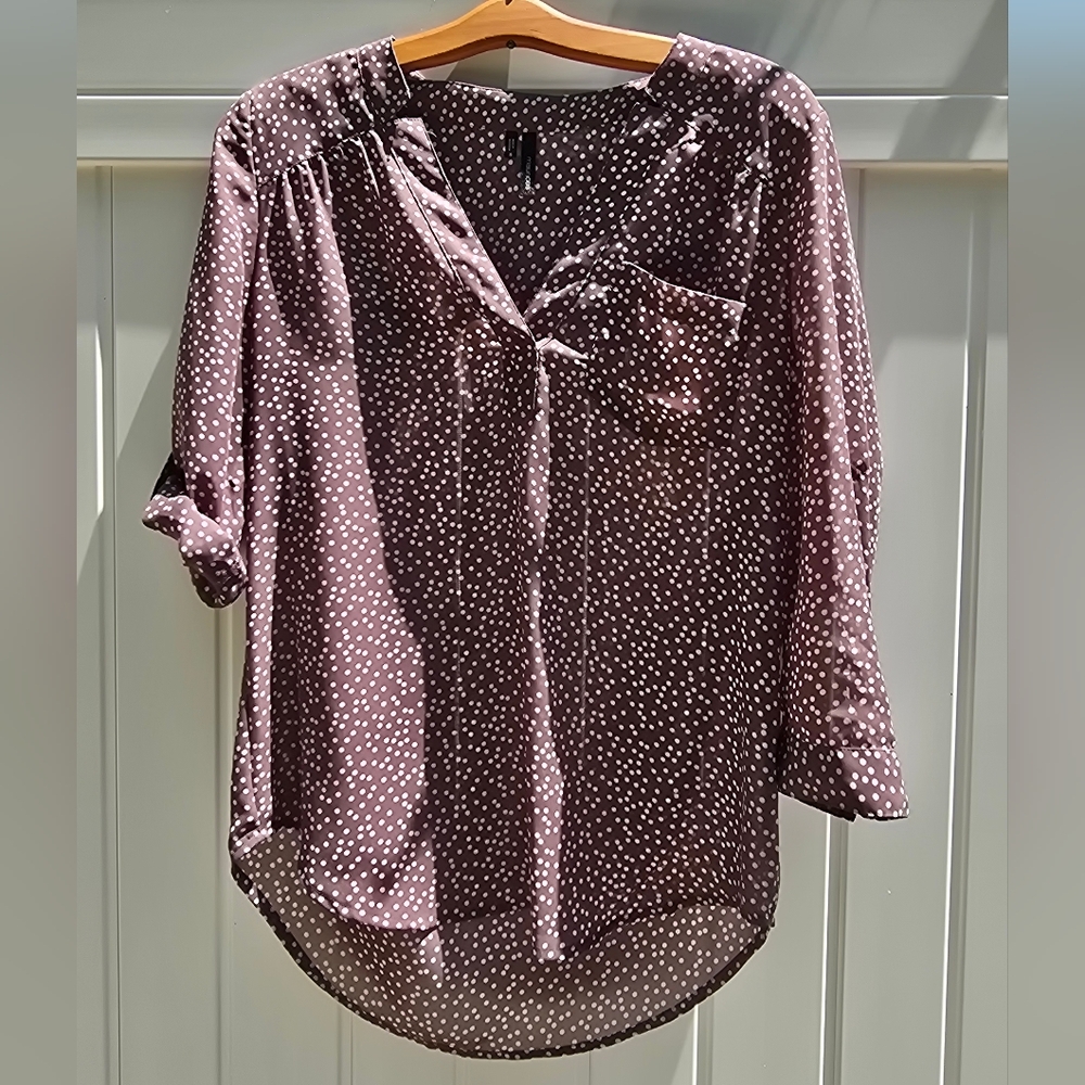 Maurices Mauve Polka Dot Top